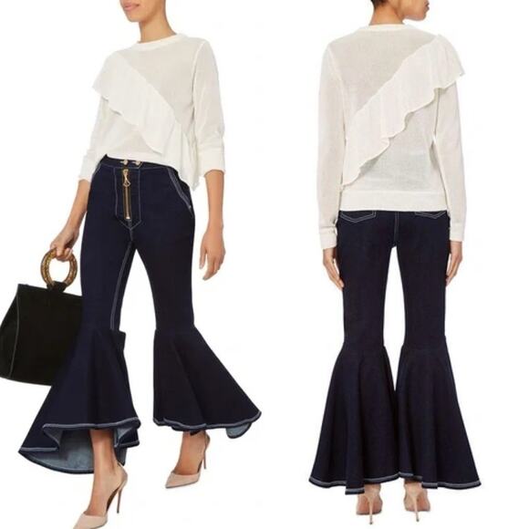 IRO Raja Ecru Ruffle Sweater - Picture 2 of 9